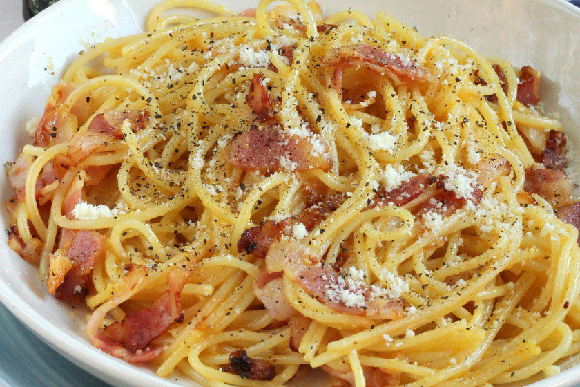 Карбонара без сыра. Карбонара. Ла паста карбонара. Pasta a la Carbonara. Булдак карбонара.